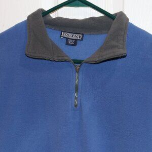 Men's Land's End blue fleece 1/4 zip shirt. 38/40 (med).